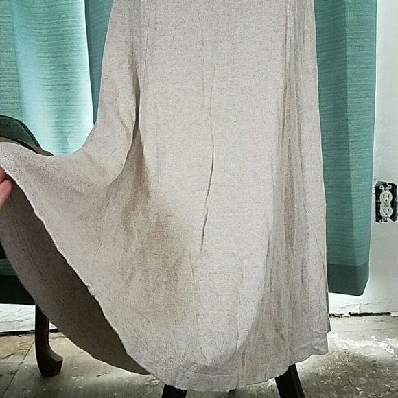 CAROLE LITTLE • Vtg Elegant Beige Maxi Skirt - Picture 3 of 4